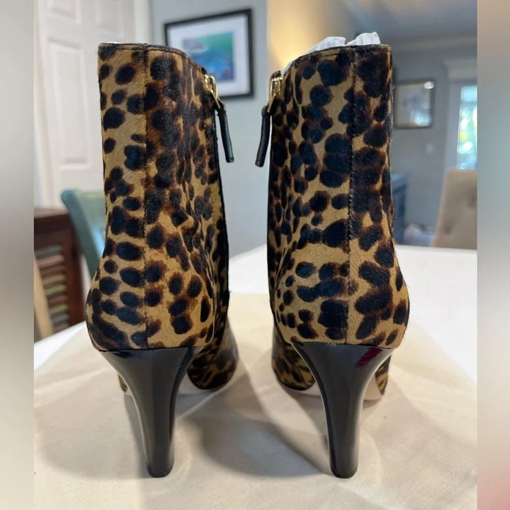 Tory Burch | NWT | Lila Ankle Boots | Leopard Calf Hair | 7.5